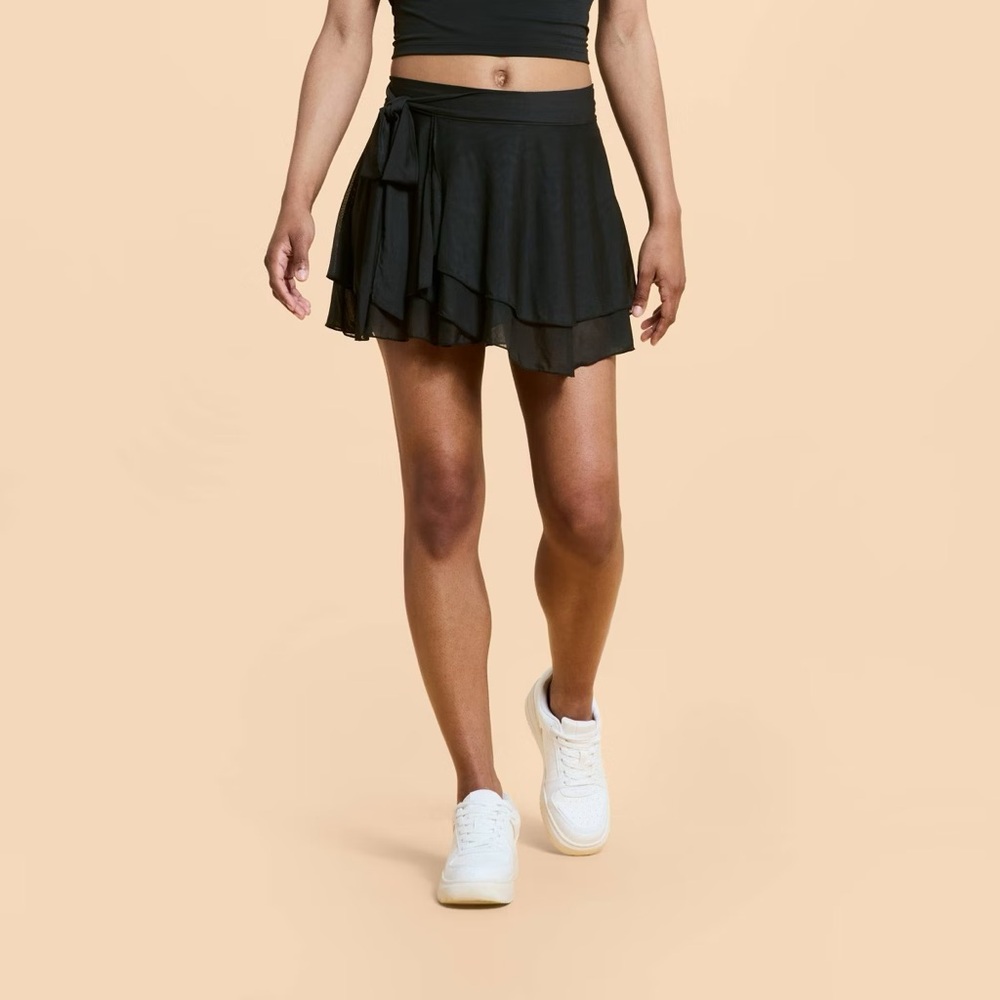 Blogilates Women's Dance Studio Wrap Skort Black
